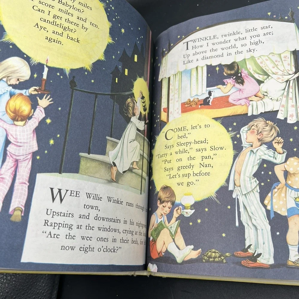 Deans Mother Goose Book Of Rhymes 1977 Edition Vintage Hardcover Children Book